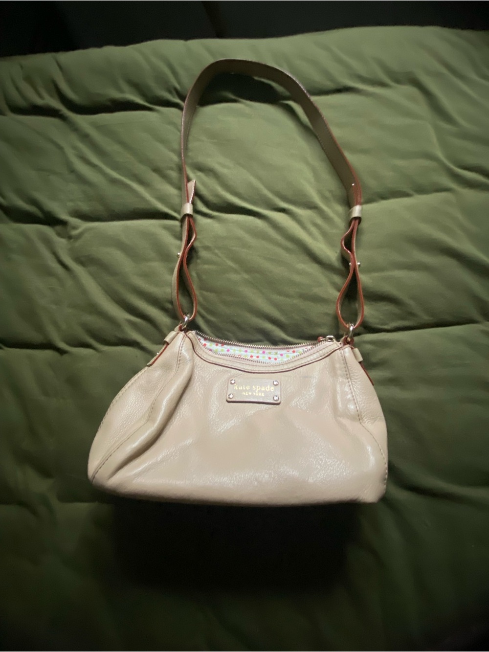 2000s Kate Spade leather Camel shoulder bag